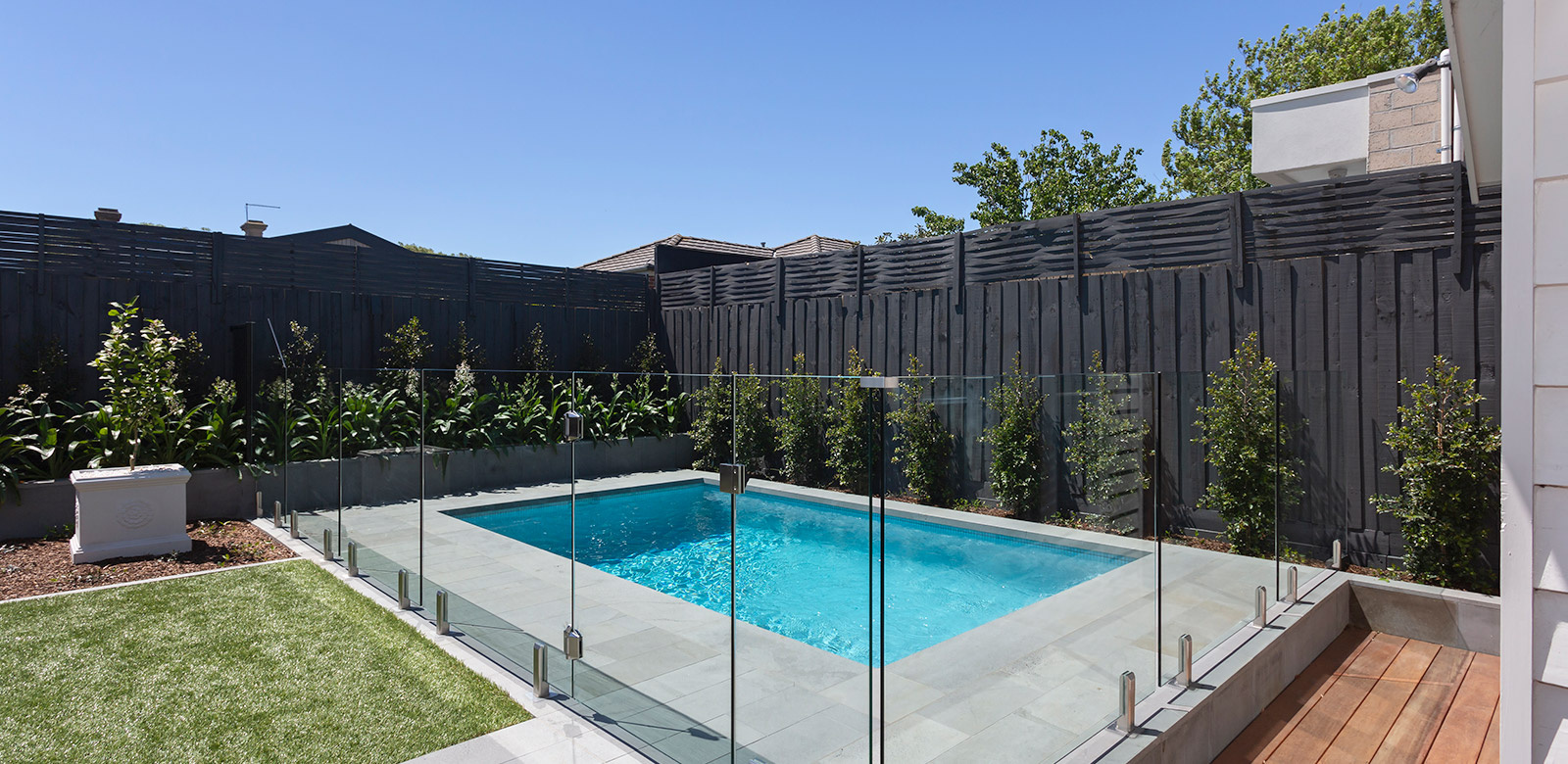 small courtyard pools