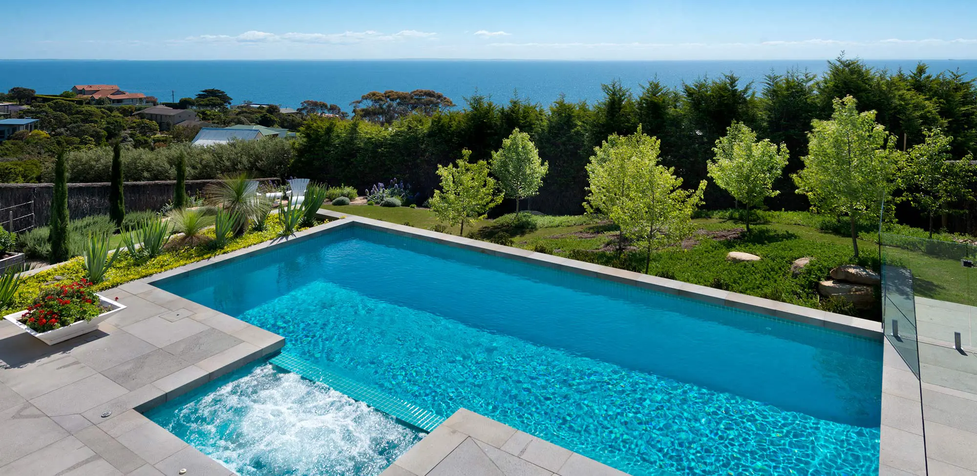 pools on sloping blocks