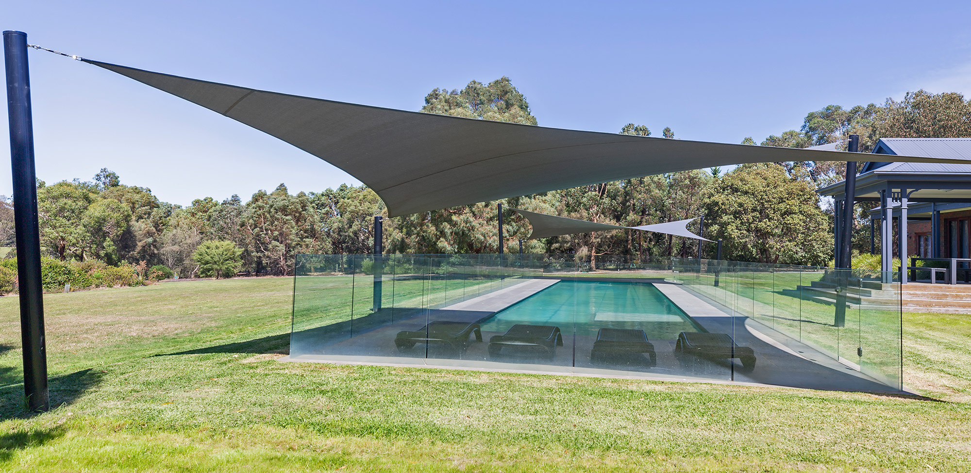 Lap Pool with Glass Fencing