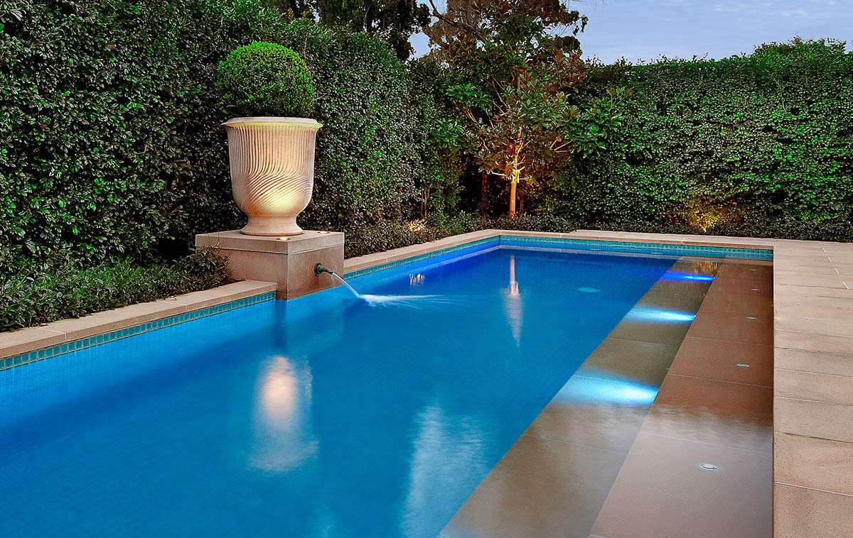 pool with water feature