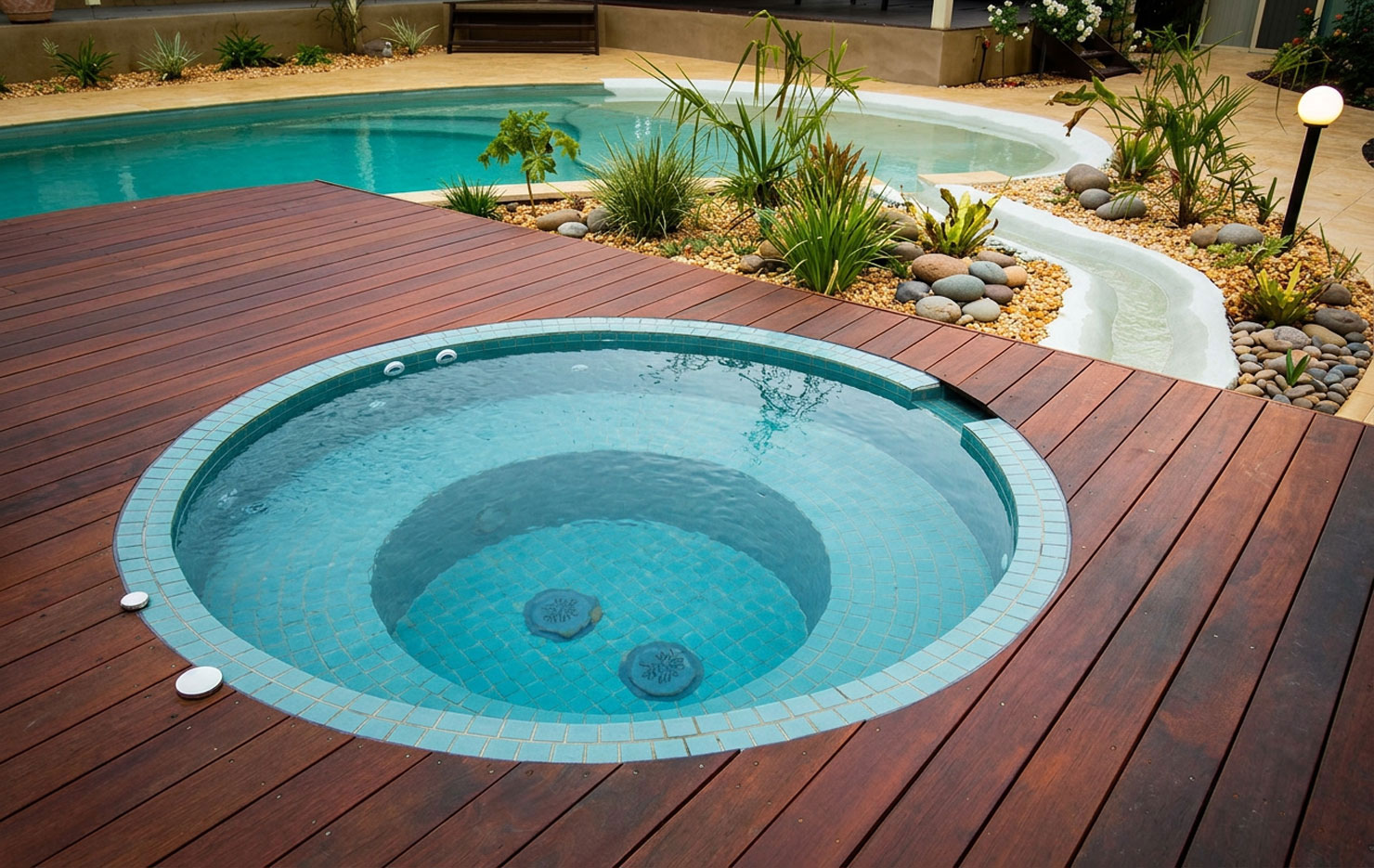 built in spa