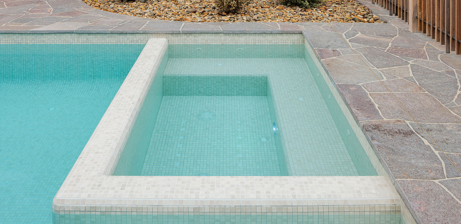 in ground spa pool